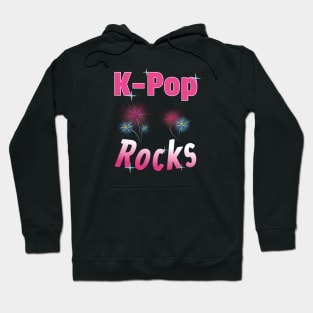 K-Pop Rocks with Fireworks and Stars Hoodie